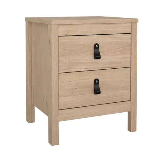 Tvilum,Madrid 21-inch Tall 2-Drawer Nightstand End Table, Jackson Hickory