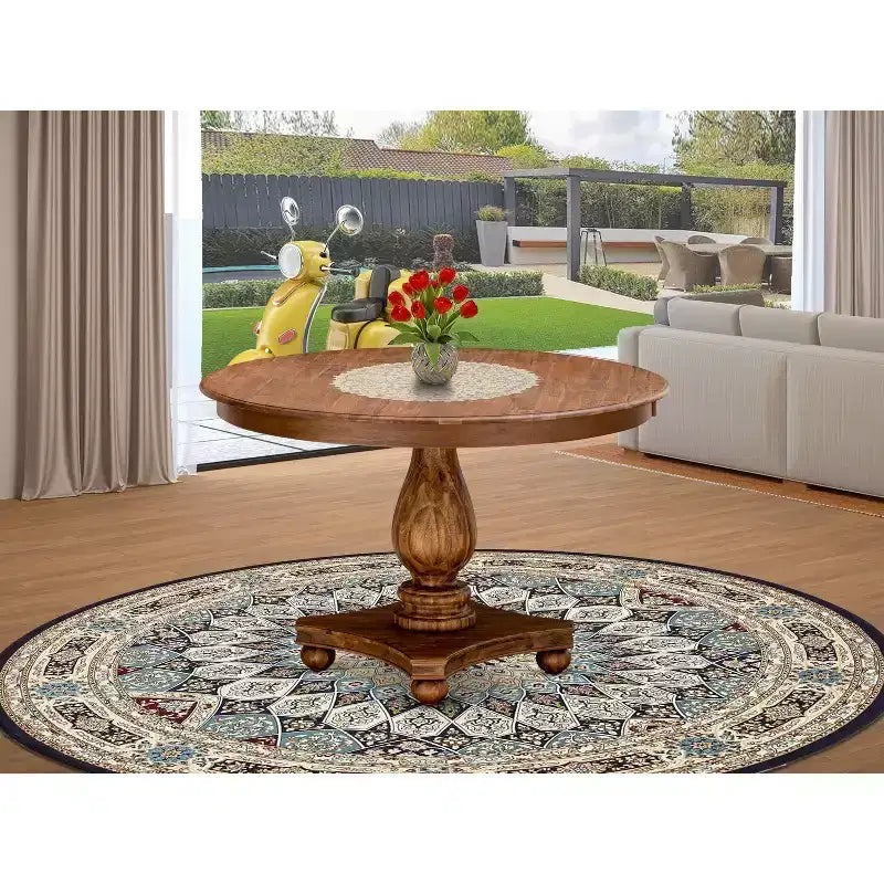 HomeStock Round Dining Table with Pedestal