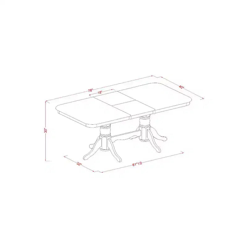 HomeStock rectangular round corner dining table
