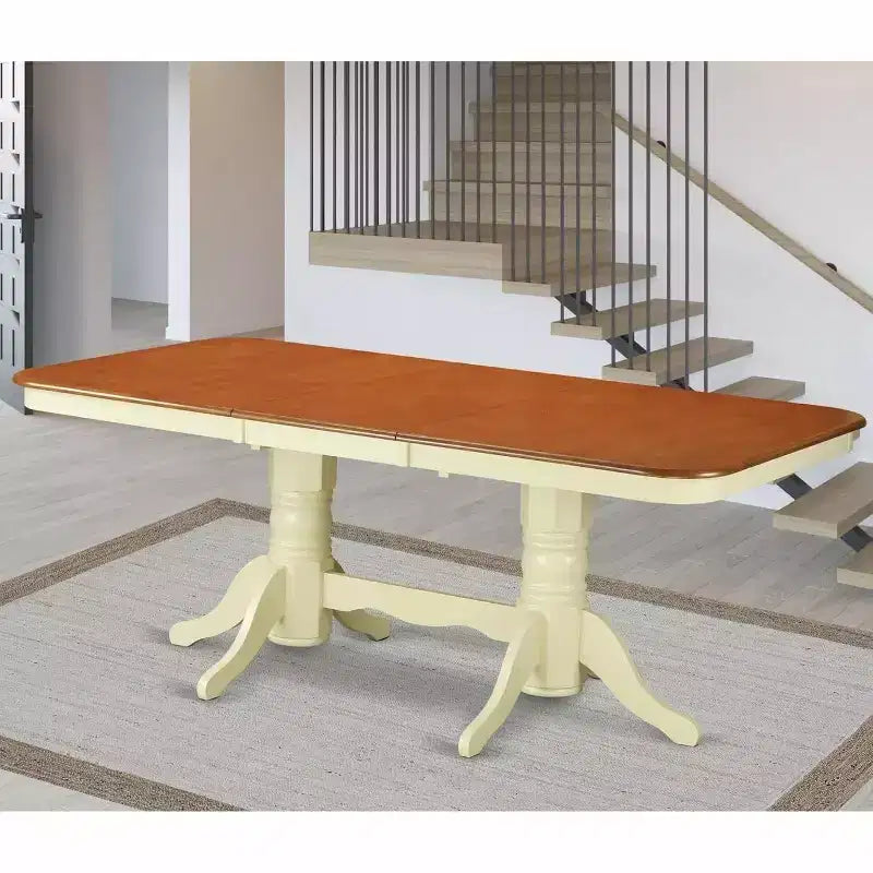 HomeStock rectangular round corner dining table