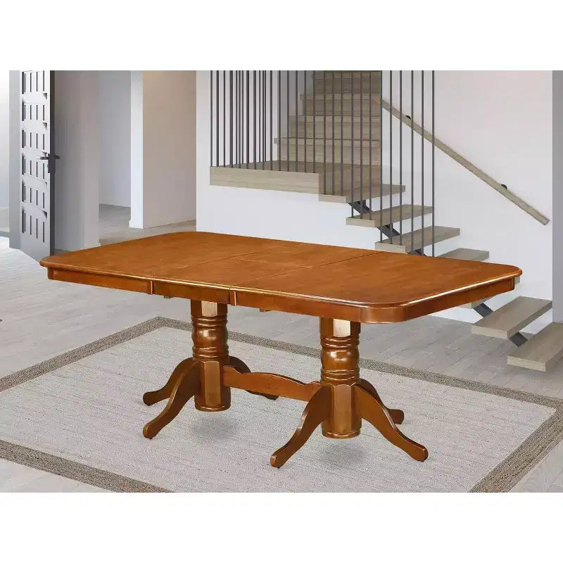 HomeStock rectangular round corner dining table