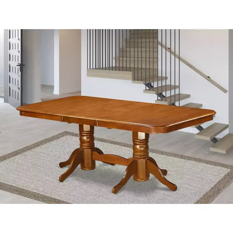 HomeStock rectangular round corner dining table
