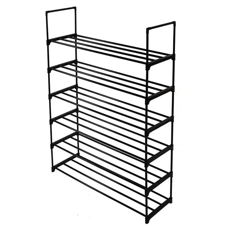 Karl Home 6-Tier Black Iron 36.22in. W Freestanding Shoe Racks