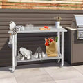 36x24x35 Inch Stainless Steel Table, NSF Heavy Duty Worktable with Adjustable Undershelf, Commercial Metal Table for Kitchen