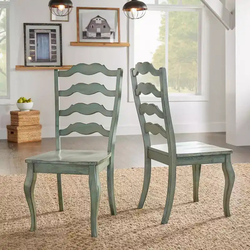 South Hill French Ladder Back Wood Dining Chairs (Set of 2) - iNSPIREQ