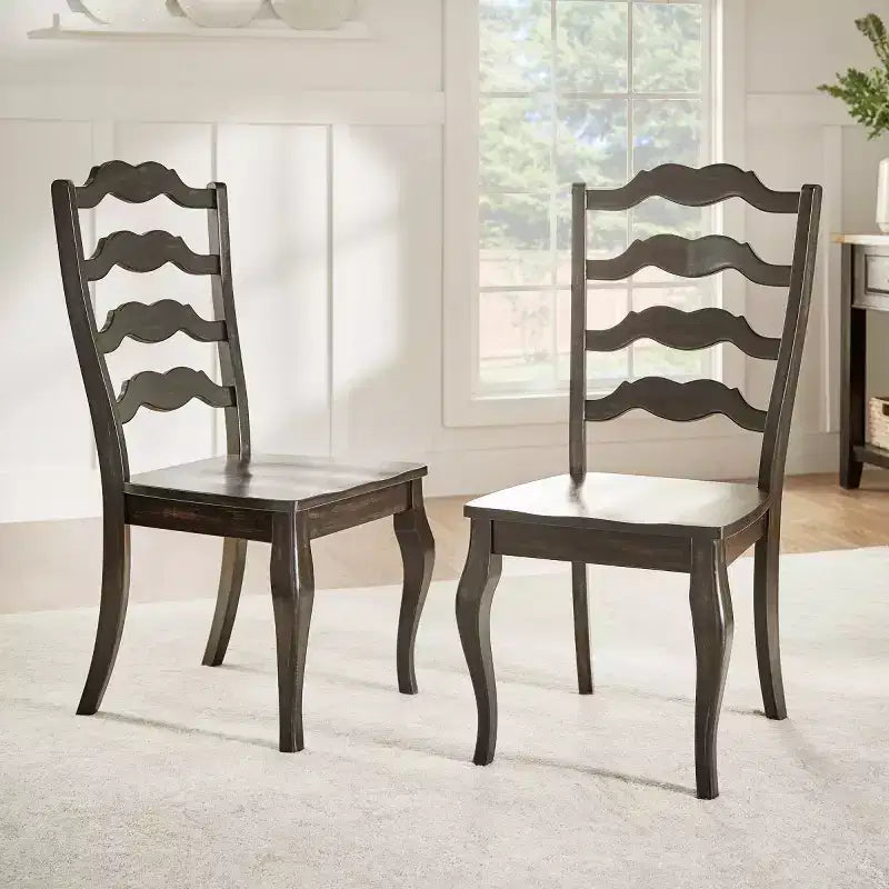 South Hill French Ladder Back Wood Dining Chairs (Set of 2) - iNSPIREQ