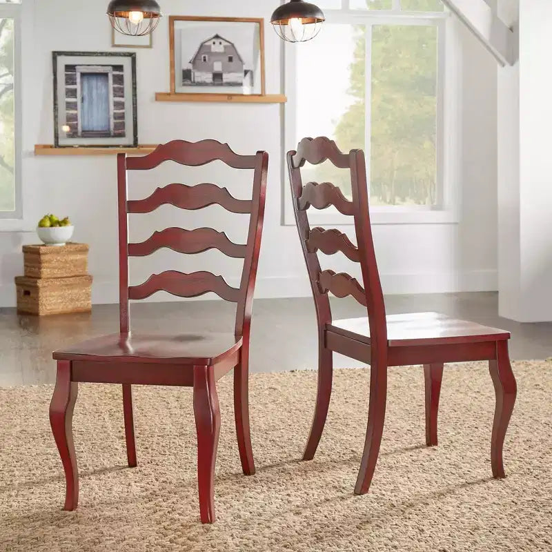 South Hill French Ladder Back Wood Dining Chairs (Set of 2) - iNSPIREQ