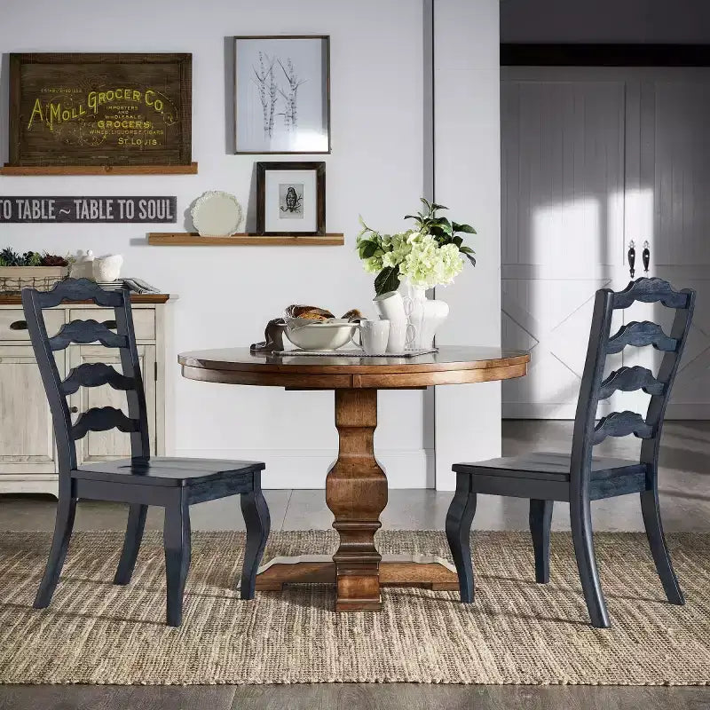South Hill French Ladder Back Wood Dining Chairs (Set of 2) - iNSPIREQ