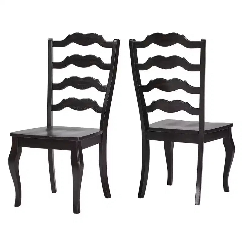 South Hill French Ladder Back Wood Dining Chairs (Set of 2) - iNSPIREQ