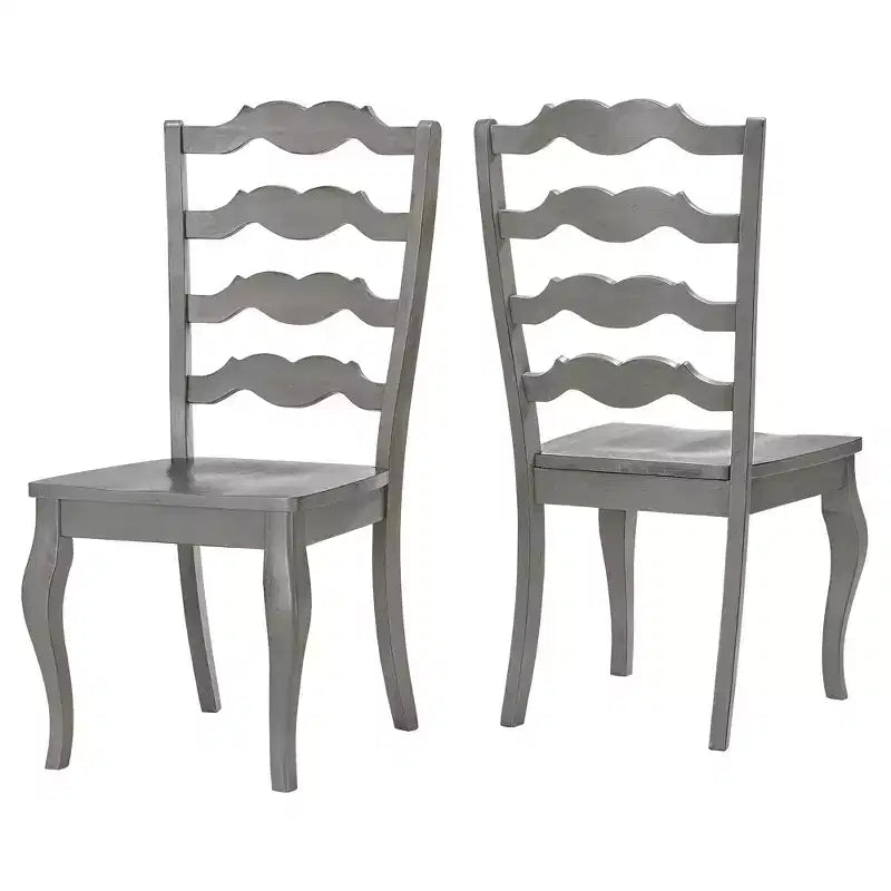 South Hill French Ladder Back Wood Dining Chairs (Set of 2) - iNSPIREQ
