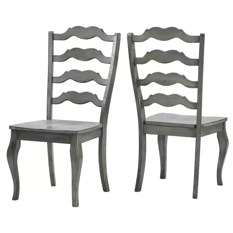 South Hill French Ladder Back Wood Dining Chairs (Set of 2) - iNSPIREQ