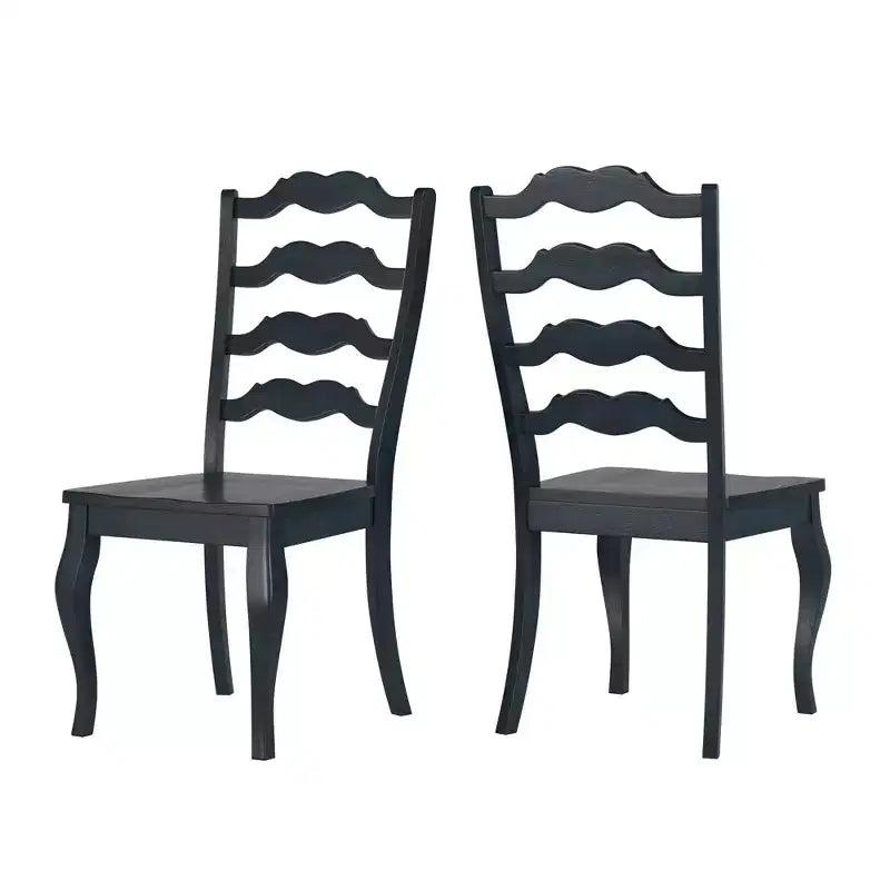 South Hill French Ladder Back Wood Dining Chairs (Set of 2) - iNSPIREQ
